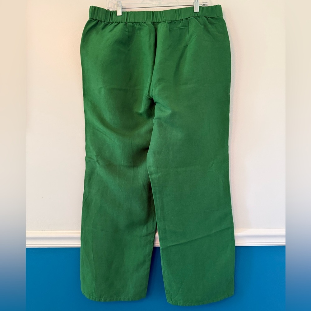 J. Jill Green Linen Blend Pants EUC! - Picture 5 of 9